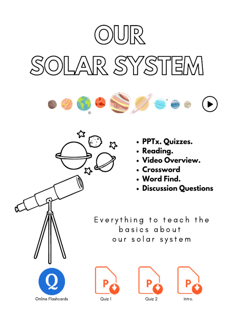 The Solar System Worksheet | PDF | Planets | Planets In Astrology