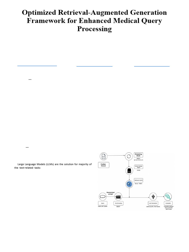RAG Framework for Medical Query Enhancement | PDF | Information ...