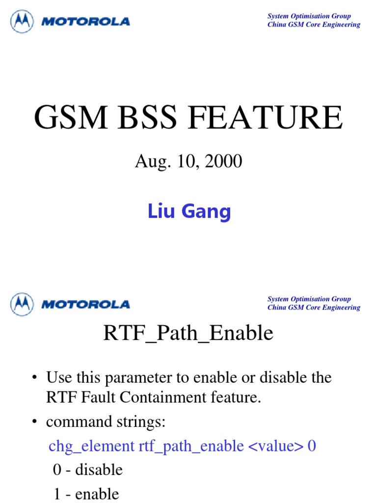 GSM BSS Feature Configuration Guide | PDF | Gsm | Telecommunications ...