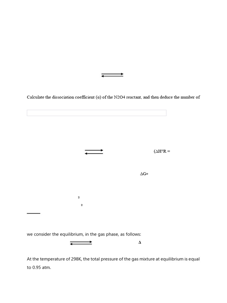 Chemical Equilibrium Exercises and Calculations | PDF