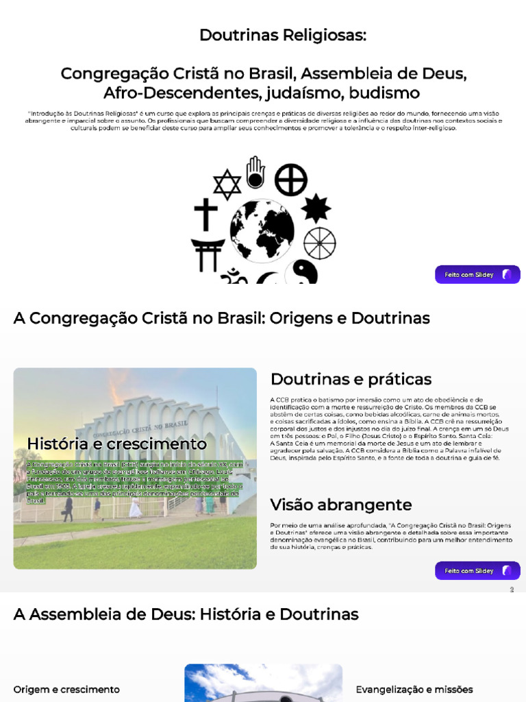 Doutrinas Religiosas o Que É, - Congregação Cristã No Brasil ...