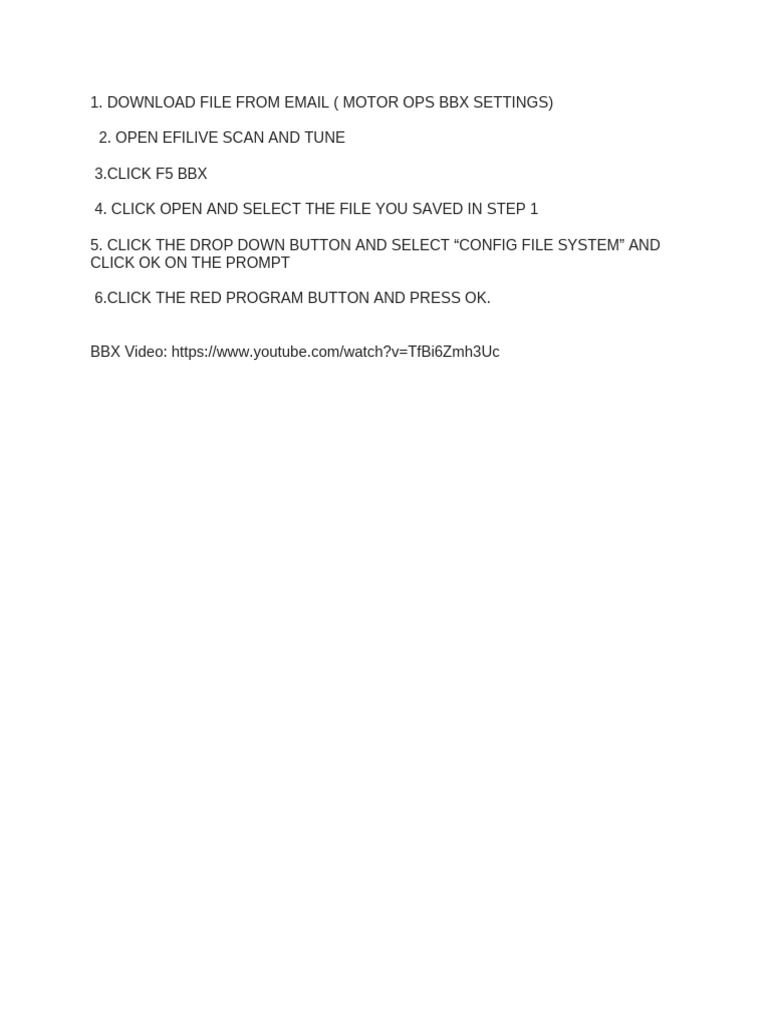 BBX Manual Setup Instructions | PDF