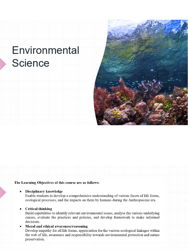 EVS Notes Part 1 | PDF | Earth Sciences | Environmental Science