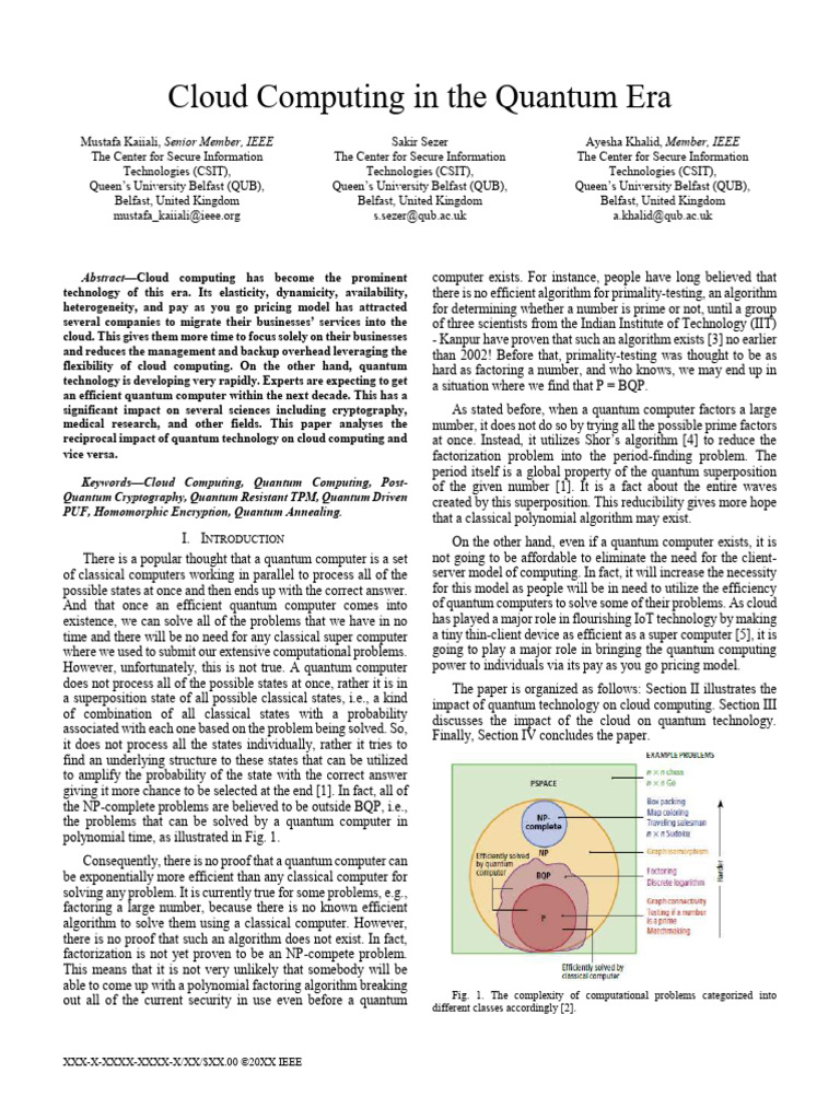 Quantum Impact on Cloud Computing | PDF | Quantum Computing | Public ...