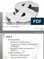 Employees and Executive Remuneration: Presented To: - Miss Abha B Kalaiya