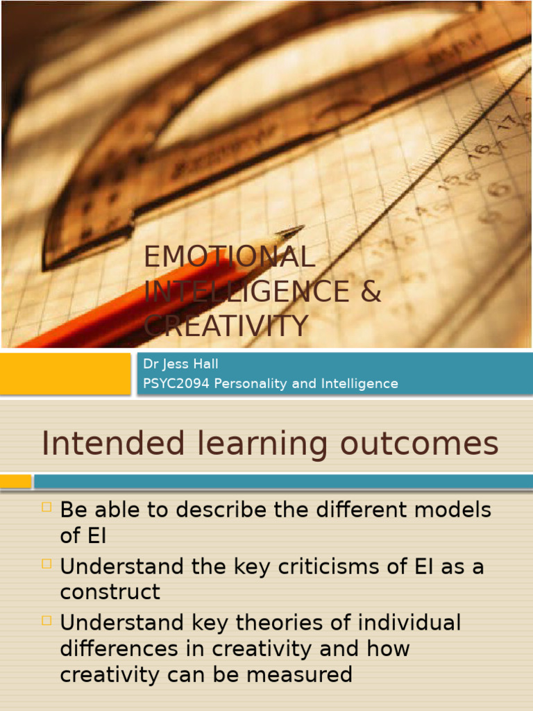 Emotional Intelligence and Creativity Insights | PDF | Emotional ...