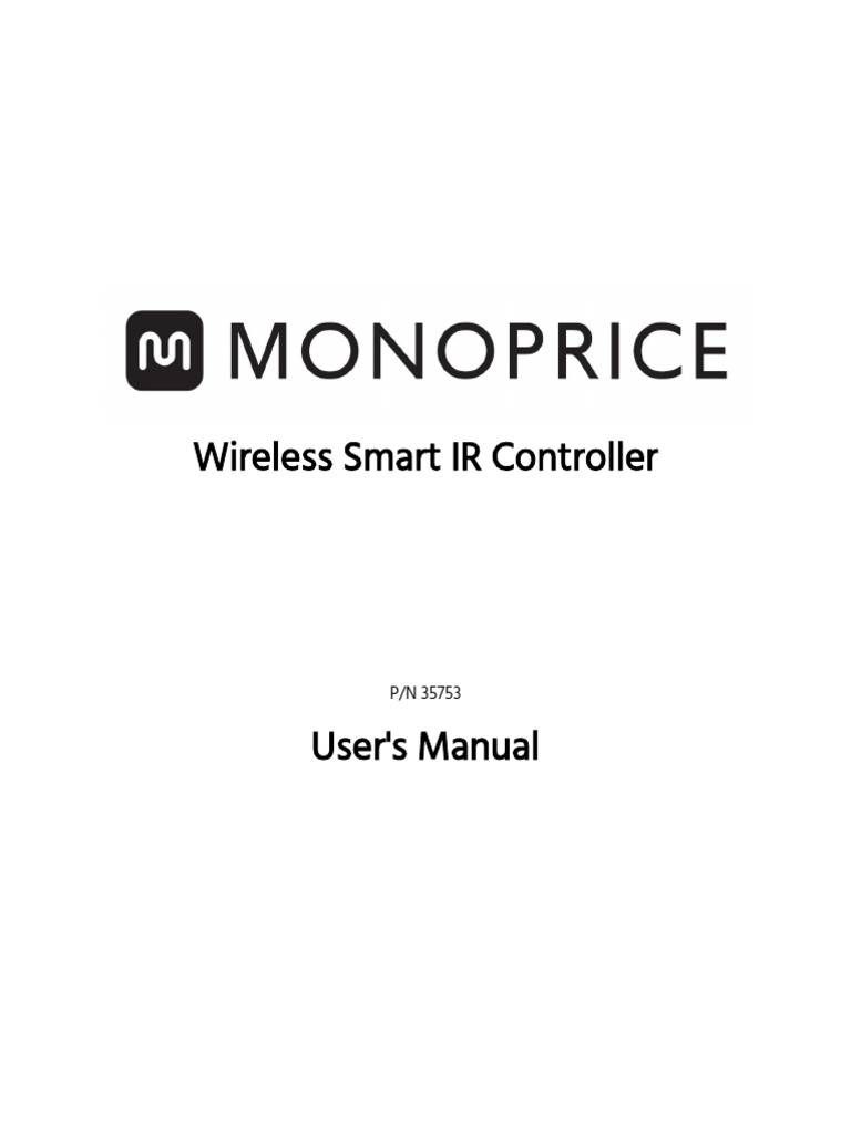 Wireless Smart IR Controller Manual | PDF | Amazon Echo ...