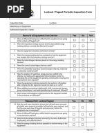 LOTO Procedure Steps and Checklist | PDF | Workplace | Working Conditions