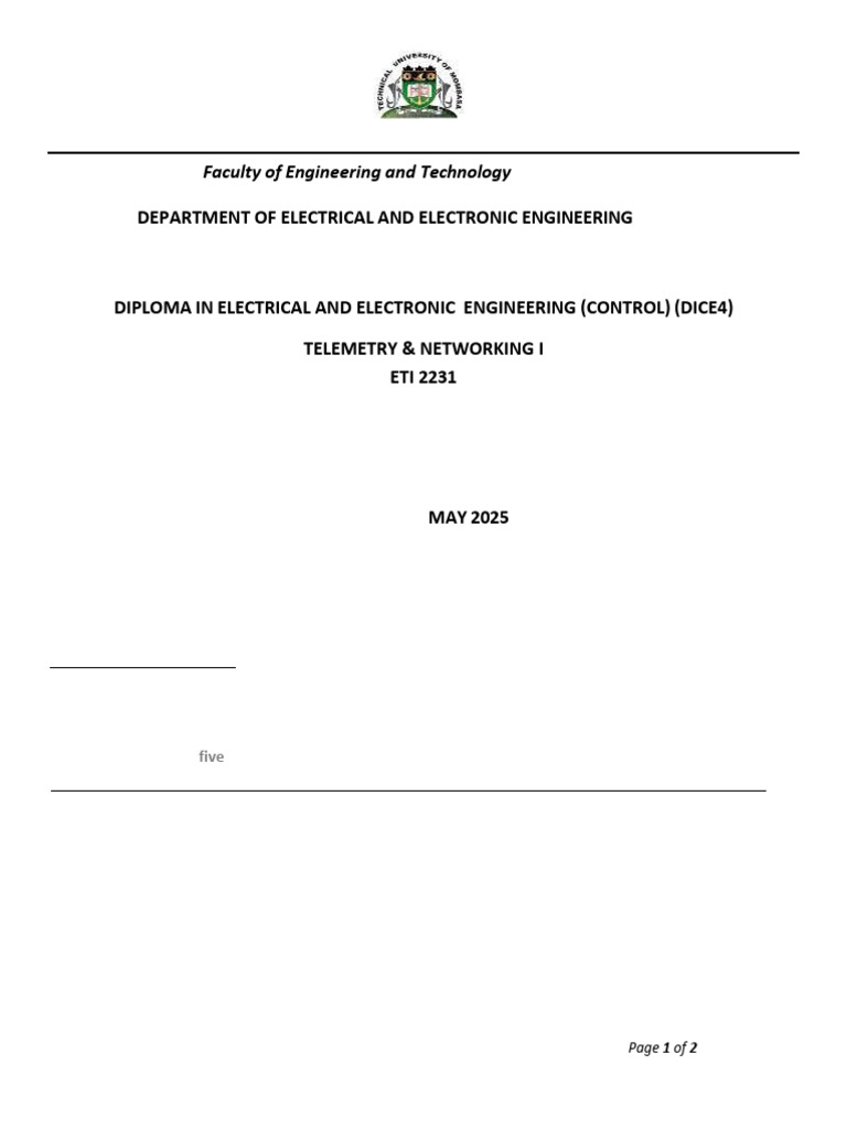 Telemetry & Networking Exam Guide | PDF | Modulation | Computer Network
