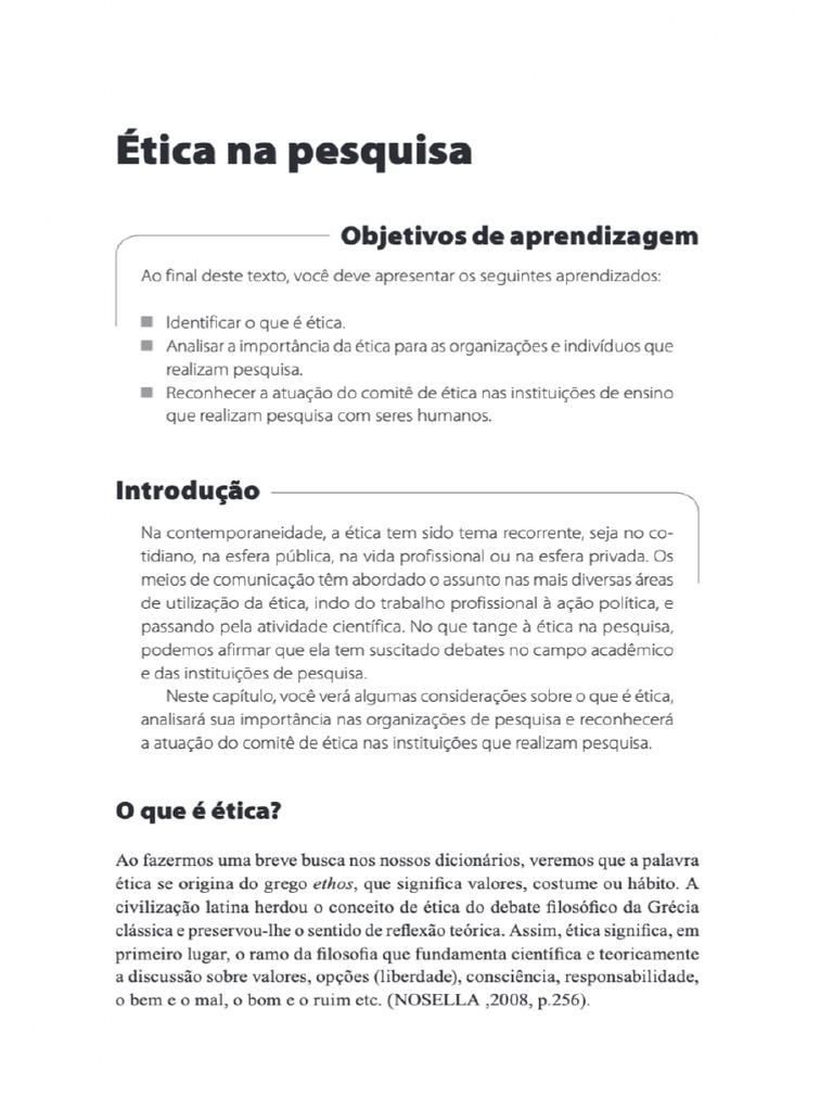 Ética na Pesquisa: Importância e Princípios | PDF | Science | Sociologia