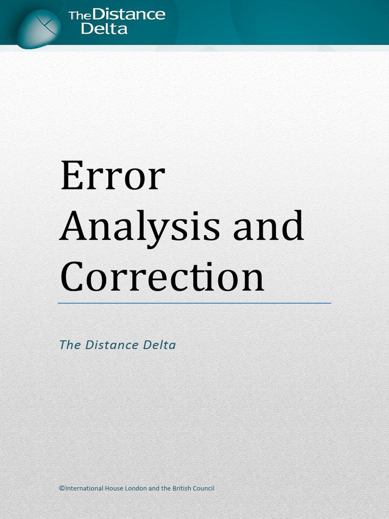 Error Analysis in Language Teaching | PDF | Learning | Error