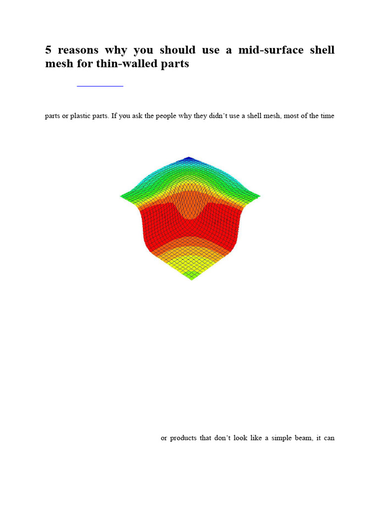 Benefits of Mid-Surface Shell Meshing | PDF | Finite Element Method ...