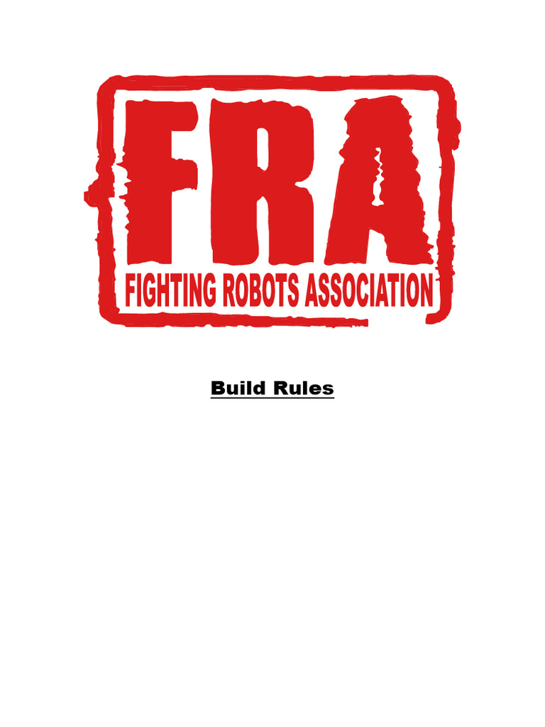 2024 Fighting Robots Build Rules | PDF | Valve | Engines
