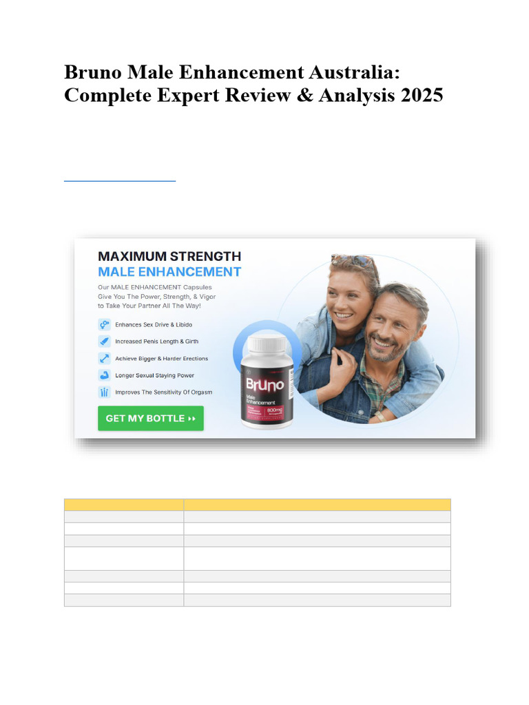 Bruno Maximum Performance Supplement Bruno Premium Pills (60 Capsules