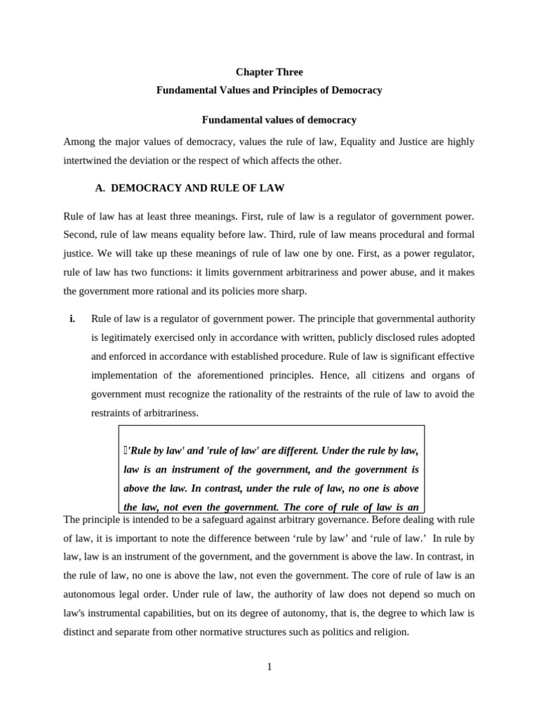 Principles of Democracy and Rule of Law | PDF | Case Law | Rule Of Law
