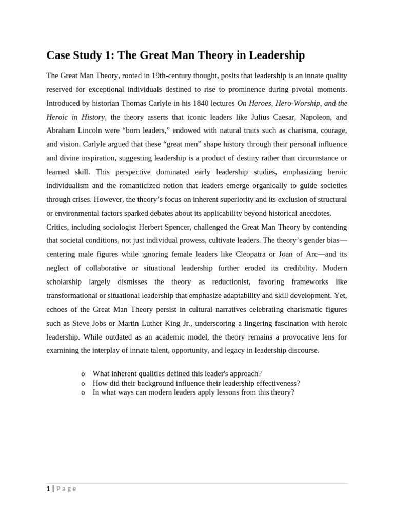 Case Study 22 | PDF | Leadership | Transformational Leadership