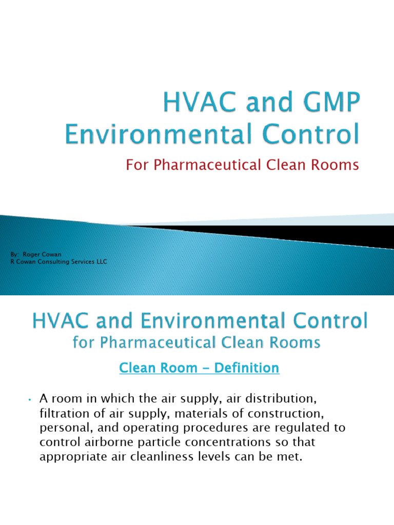 Pharmaceutical Clean Room Guidelines | PDF