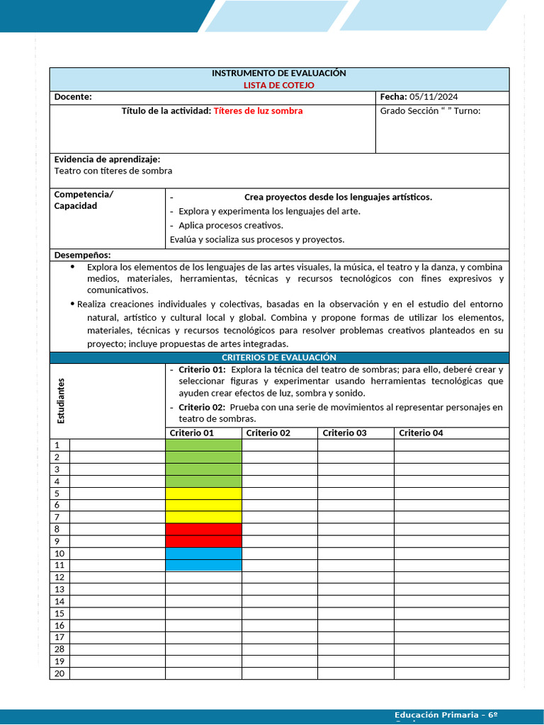 AyC 6° - INSTR. 05 DE NOVIEMBRE | PDF
