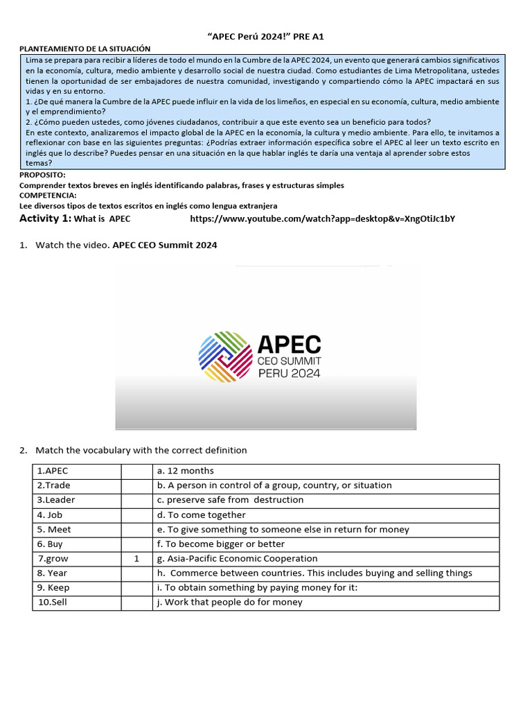 Activity 1 What Is APEC | PDF