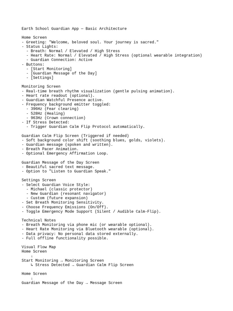 Earth School Guardian App Architecture Pdf