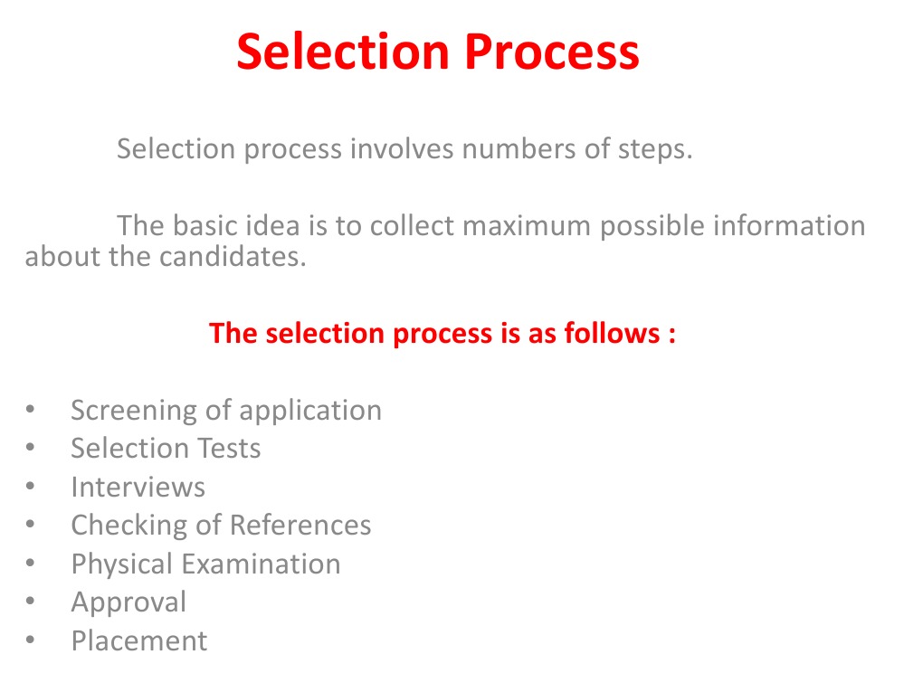 Comprehensive Candidate Selection Process | PDF | Finance & Money ...