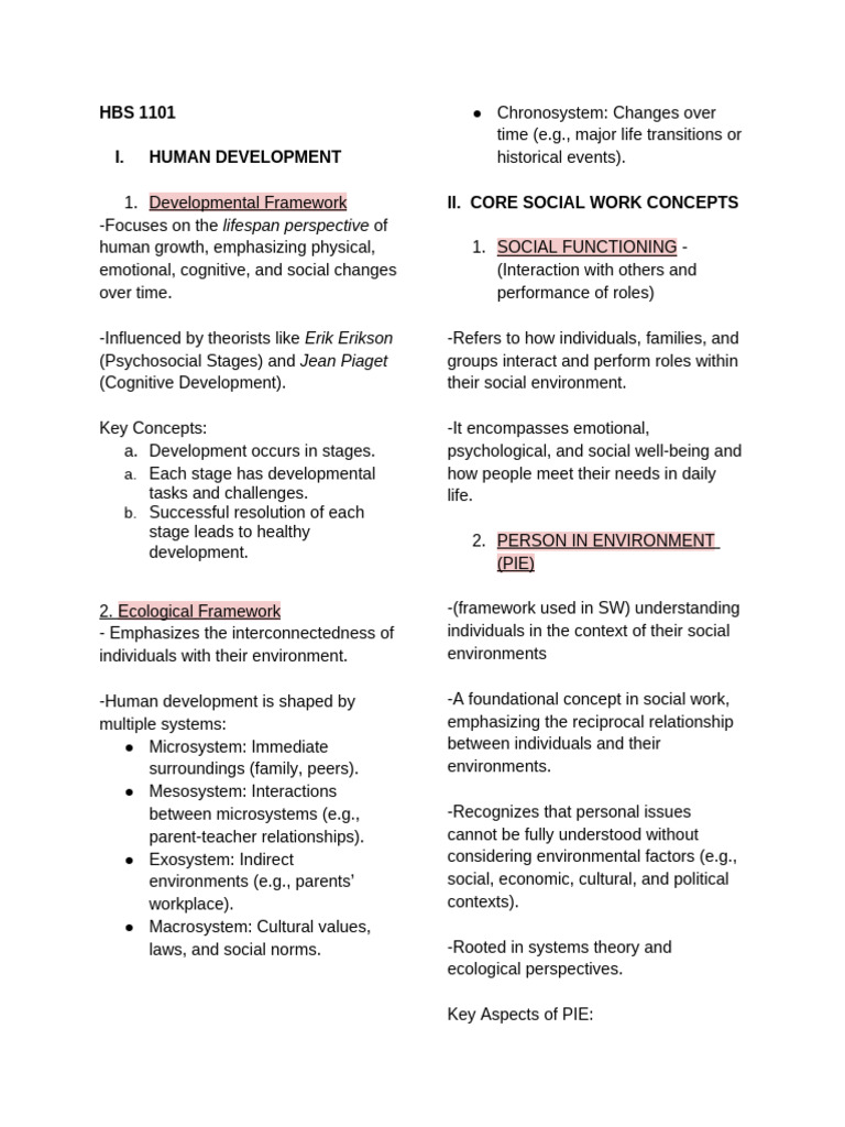 Human Development and Social Work Concepts | PDF | Feminism | Gender ...