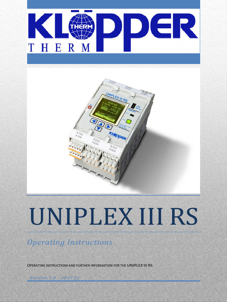 Uniplex III RS Heat Tracing Controller Guide | PDF | Power Inverter ...