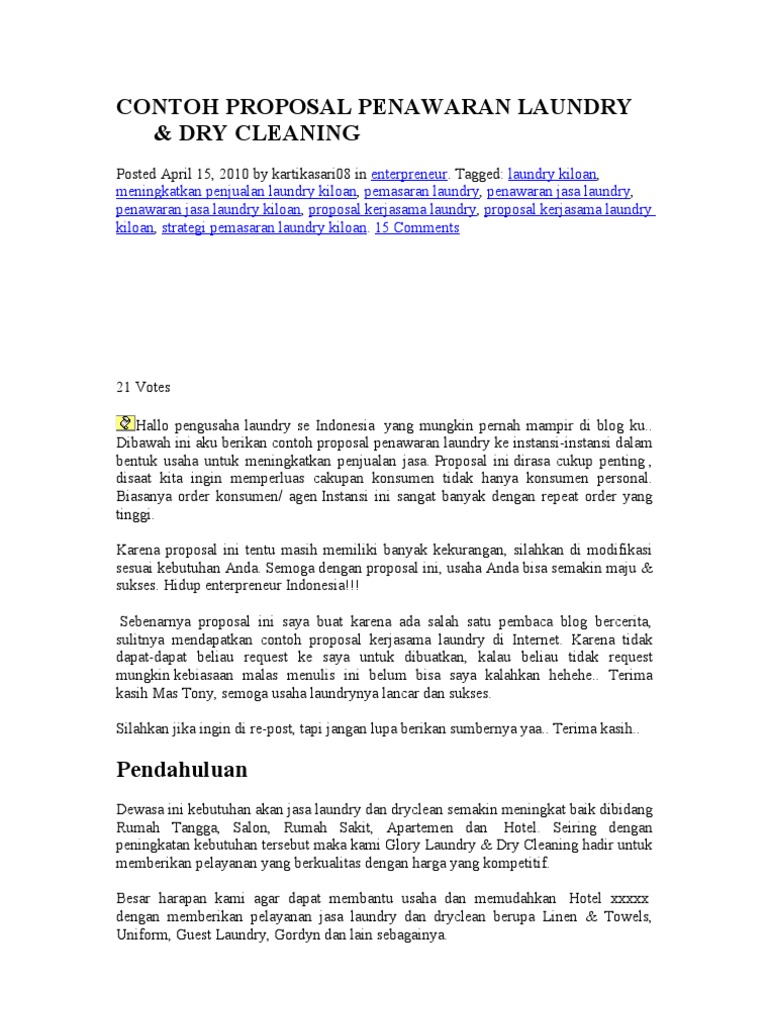 novel proposal contoh Penawaran Contoh Proposal Laundry novel proposal contoh Penawaran Contoh Proposal Laundry