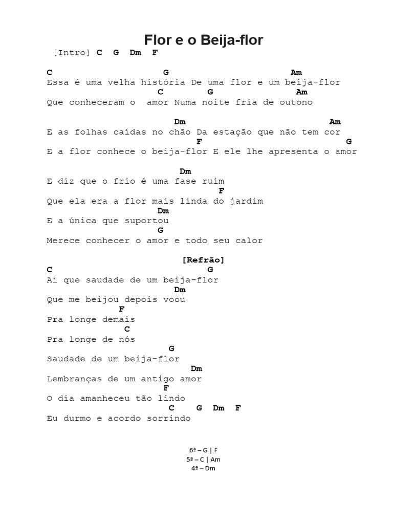 Flor e o Beija Flor | PDF