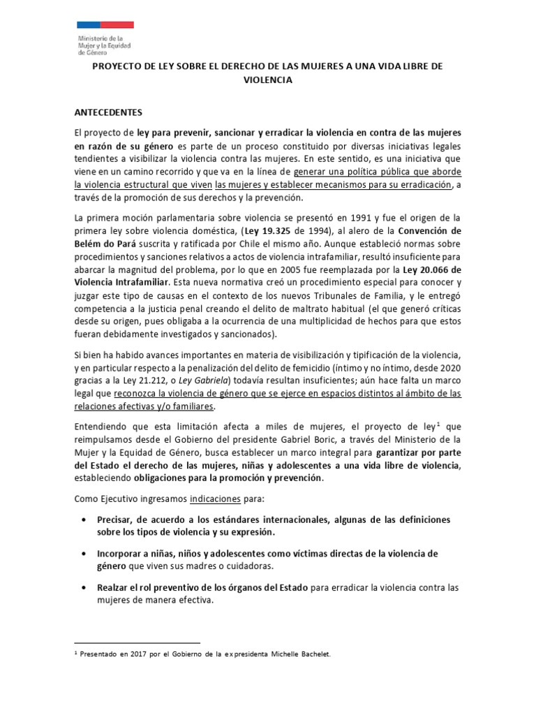 Ley para Erradicar Violencia de Género | PDF | La violencia contra las ...