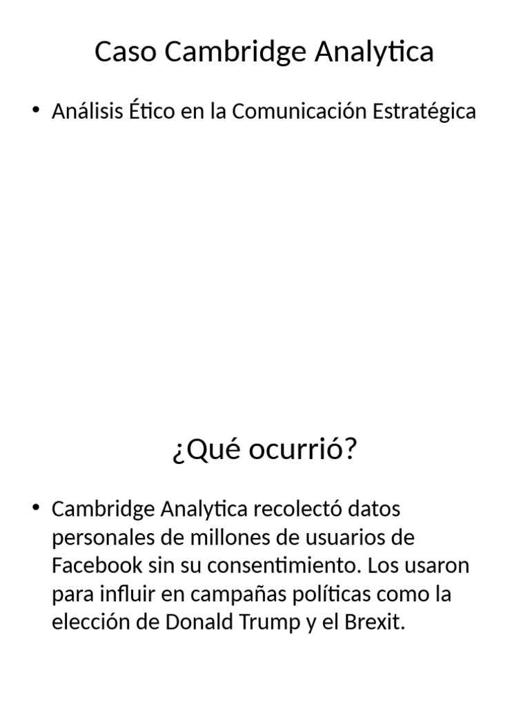 Caso_Cambridge_Analytica_Presentacion | PDF