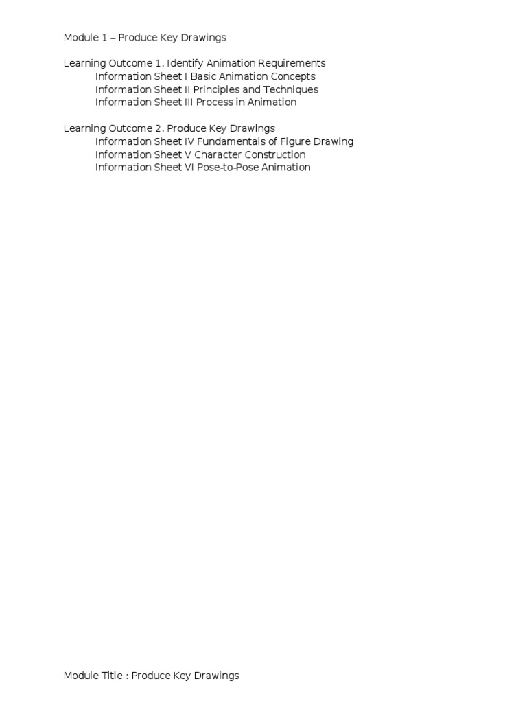 Key Drawings in Animation Basics | PDF | Animation | Information