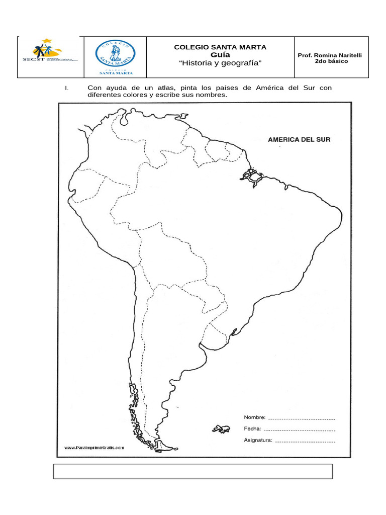 Actividades de Geografía para 2do Básico | PDF