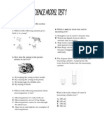 Science Model Test SectA