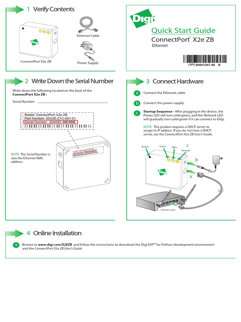 Quick Start Guide: Verify Contents | PDF | Computer Network | Gateway ...
