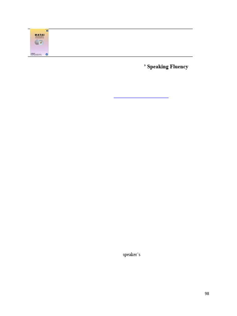 Enhancing EFL Speaking Fluency with Chunking | PDF | Fluency | English ...