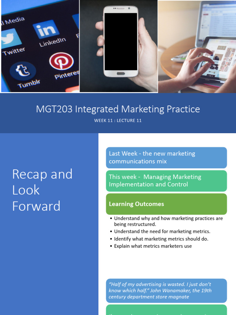 MGT203 Week 11 Micro Lecture 11 Entire | PDF | Performance Indicator ...