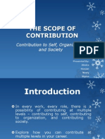 The Scope of Contribution: Contribution To Self, Organization