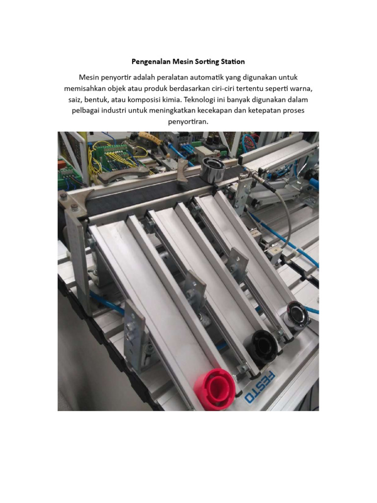 Panduan Penggunaan Mesin Sorting Station | PDF