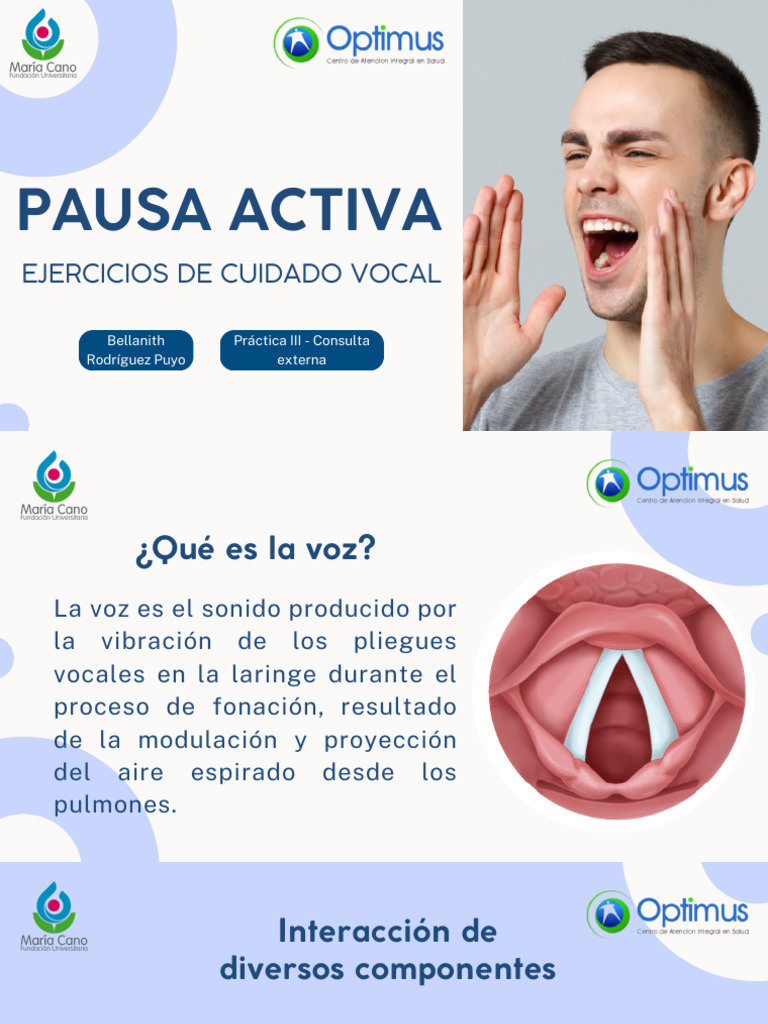 Ejercicios para el Cuidado Vocal | PDF | Respiración | Boca