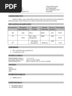 Manoj Kumar Lodhi: Examination Discipline/ Specialization School/ College Board/ University Year of Passing Percentage