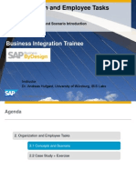 1 Organization and Employee Tasks: Business Integration Trainee