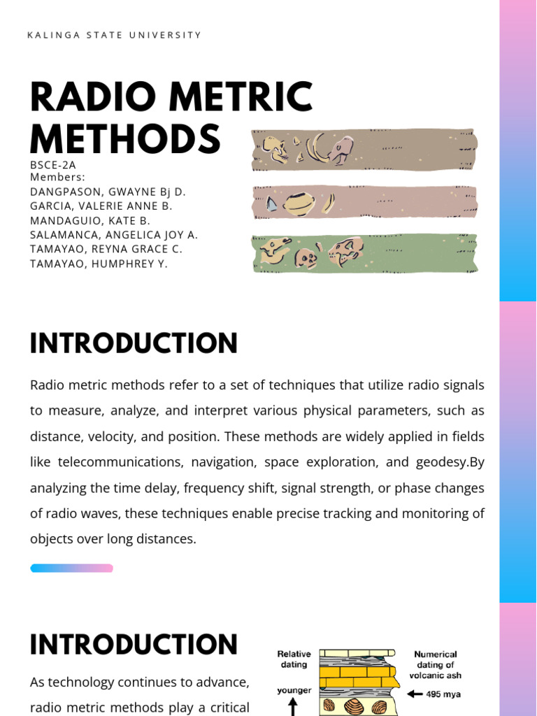 Geology Group 7 Radio Metric Method | PDF | Geology | Radiation
