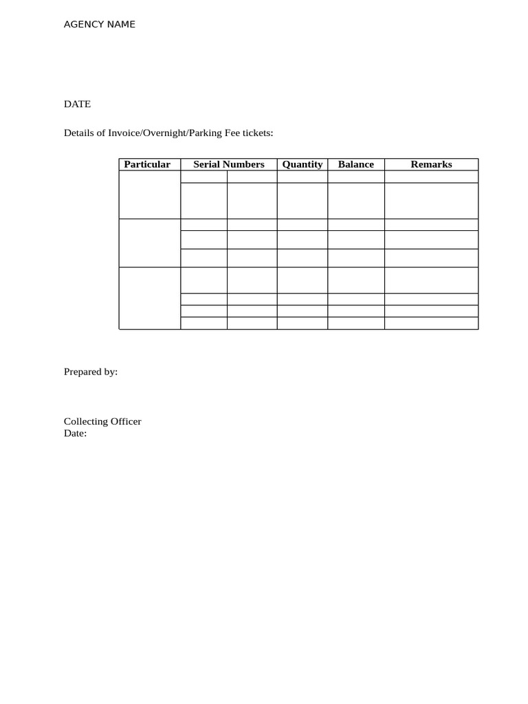 Transmittal Report of Collection | PDF