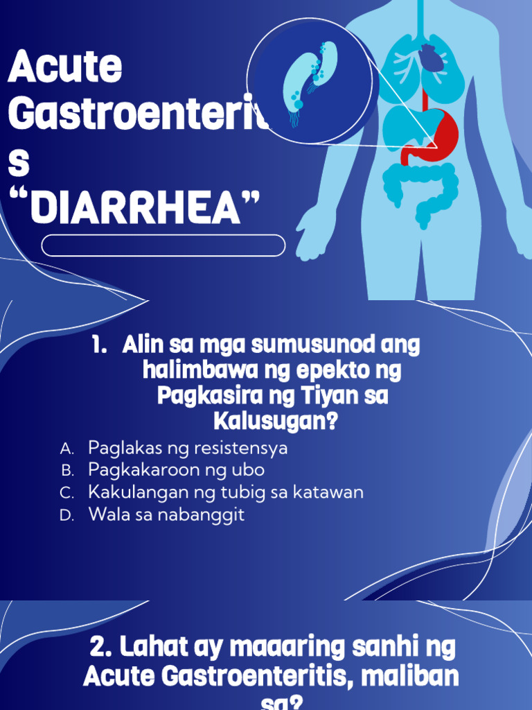 Community Lay Lecture - Diarrhea | PDF