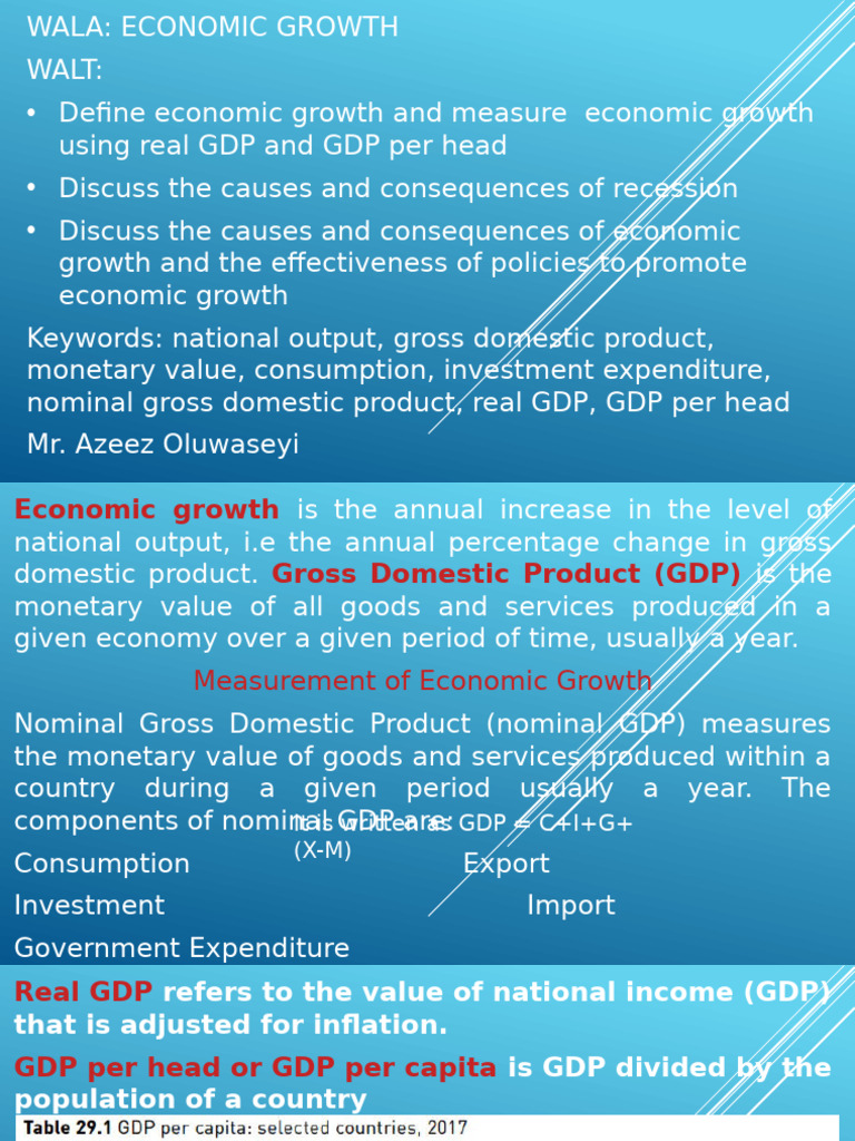 Economic growth | PDF | Gross Domestic Product | Economic Growth