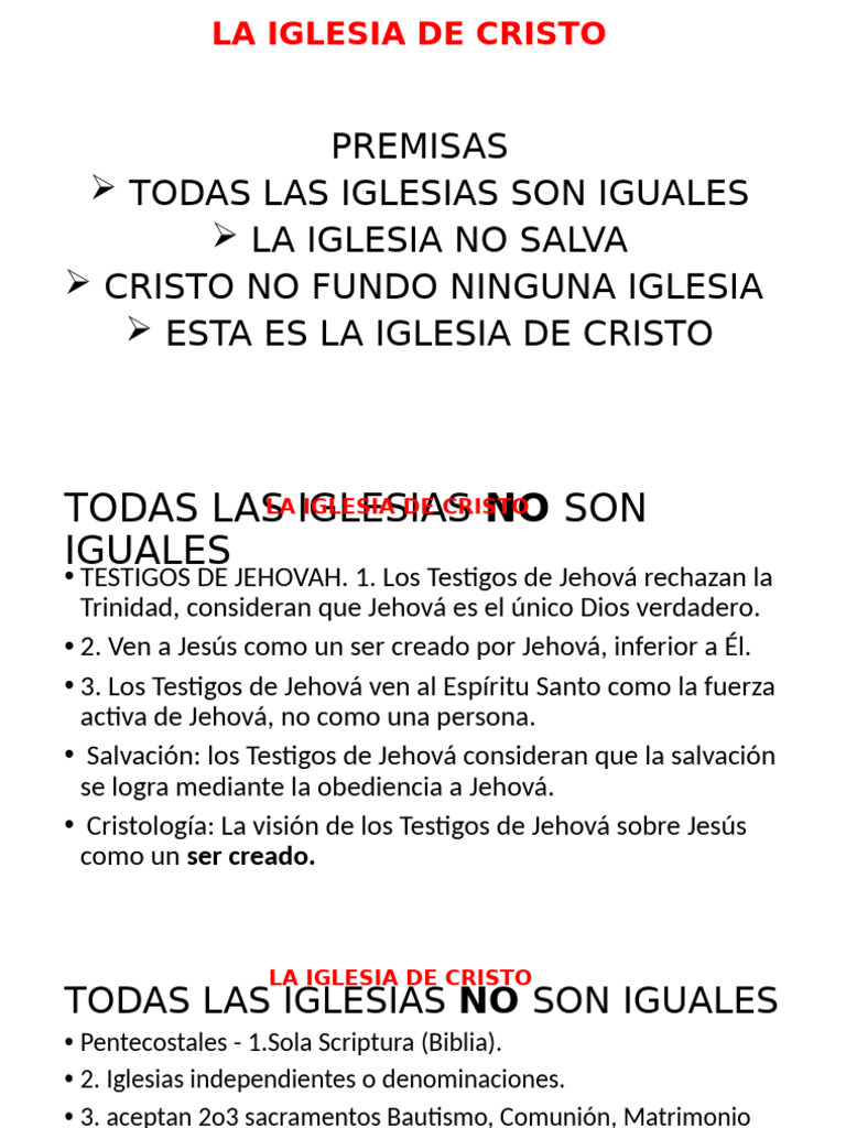 La Verdad sobre la Iglesia de Cristo | PDF | Cristo (título) | Iglesia ...