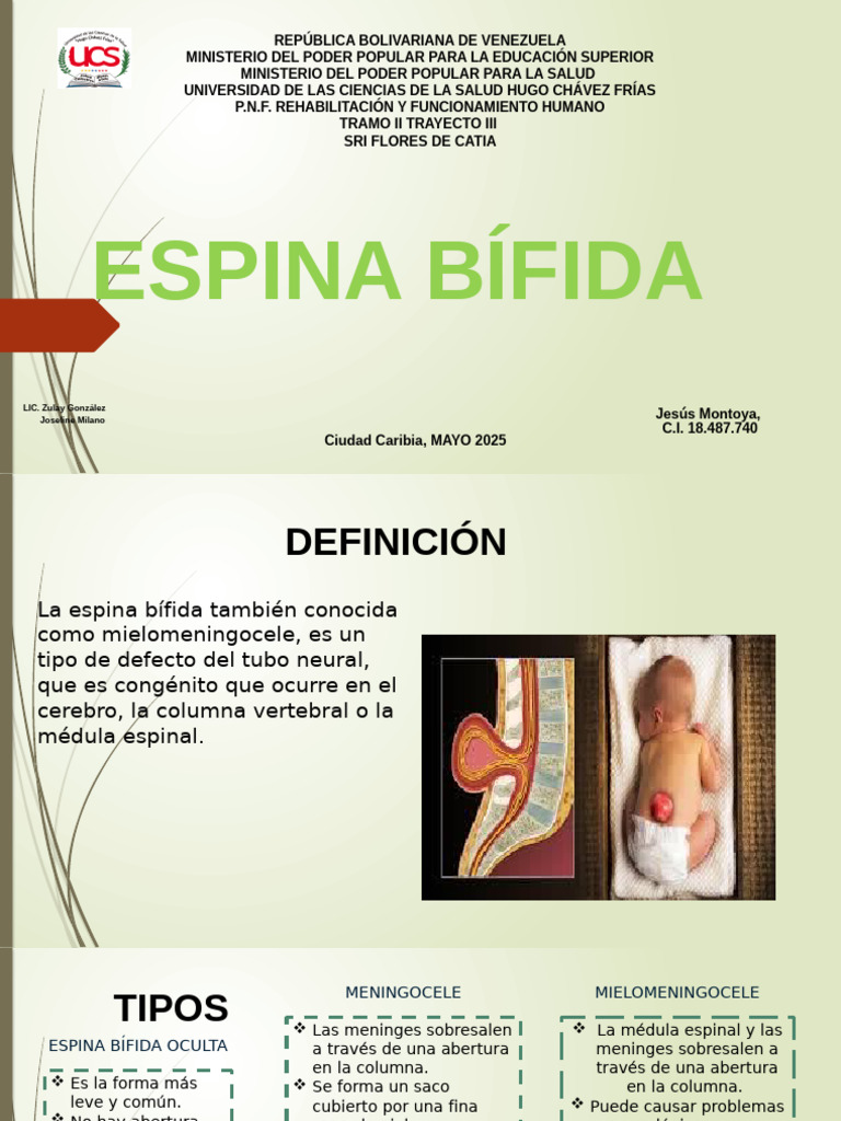 Espina Bifida | PDF | Especialidades Medicas | Enfermedades y ...