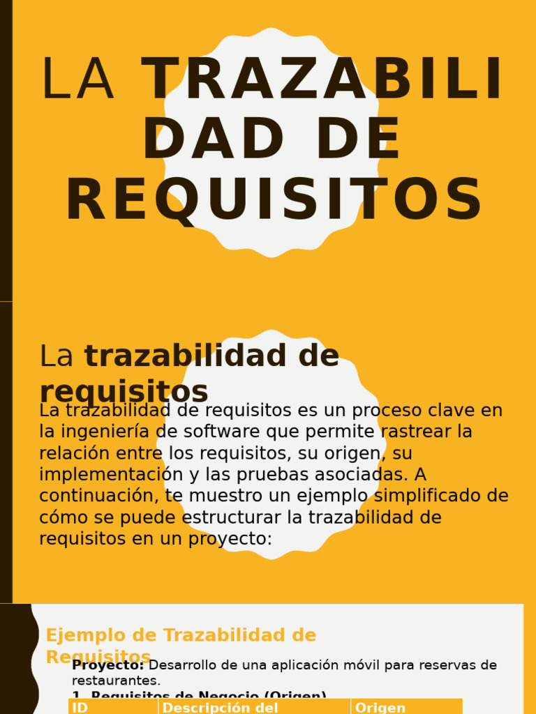 Trazabilidad de Requisitos en Proyectos | PDF | Las compras en línea ...