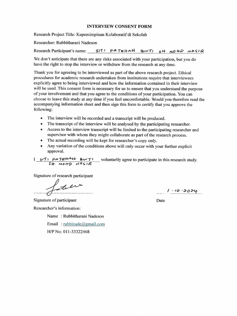 Interview Consent Form | PDF